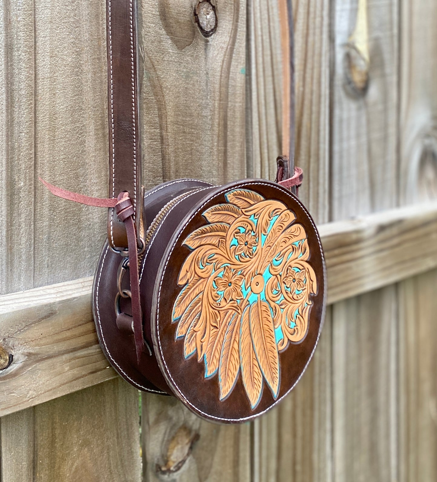 Floral Headdress round purse